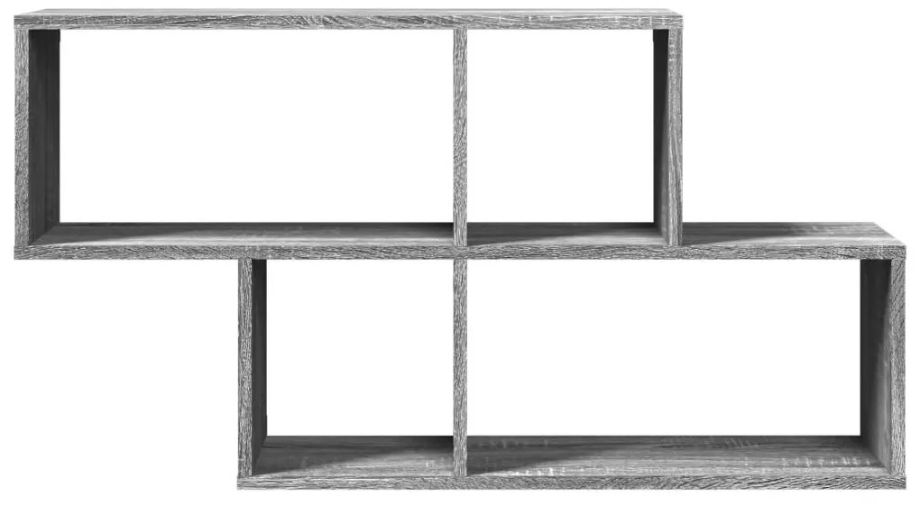 Estante parede 100x20x53 cm derivados madeira cinzento sonoma