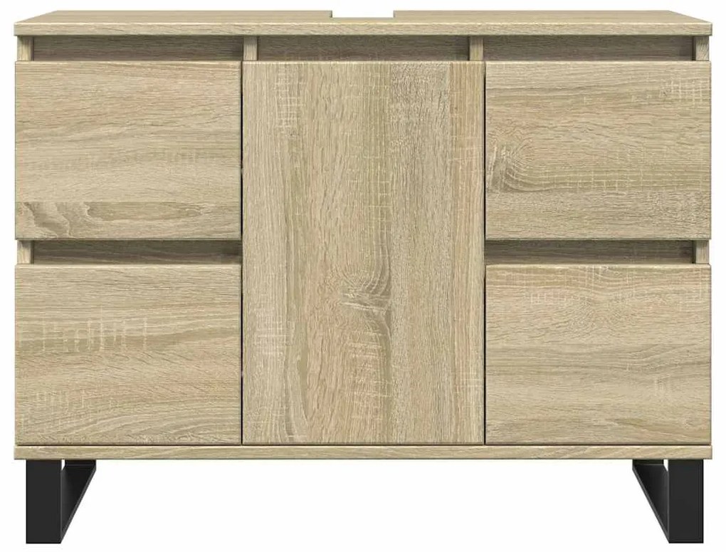 Armário p/ casa banho 80x33x60cm deriv. madeira carvalho sonoma
