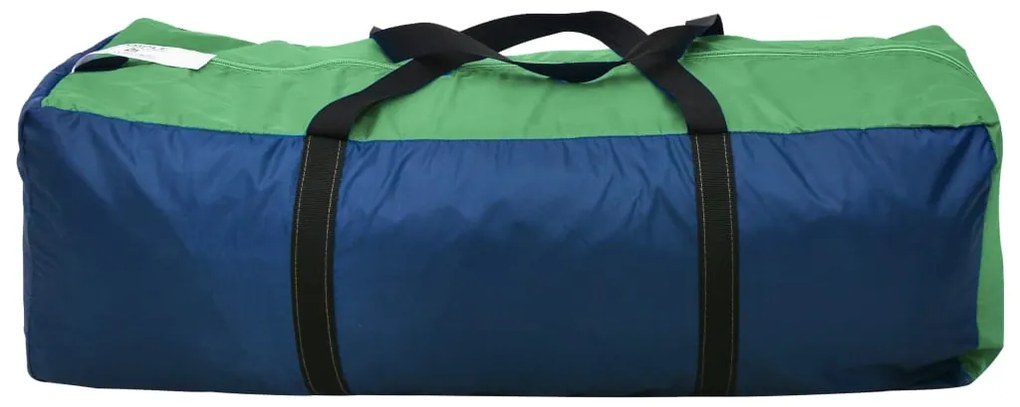 Tenda de campismo para 6 pessoas azul e verde