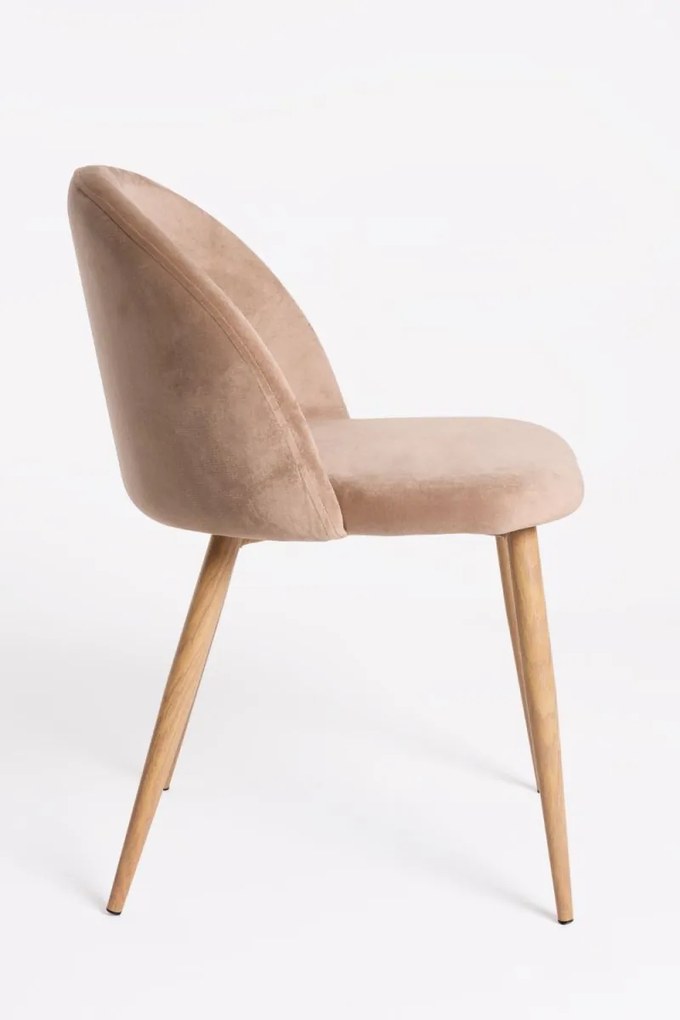 Pack 6 Cadeiras Vint Veludo - Champanhe