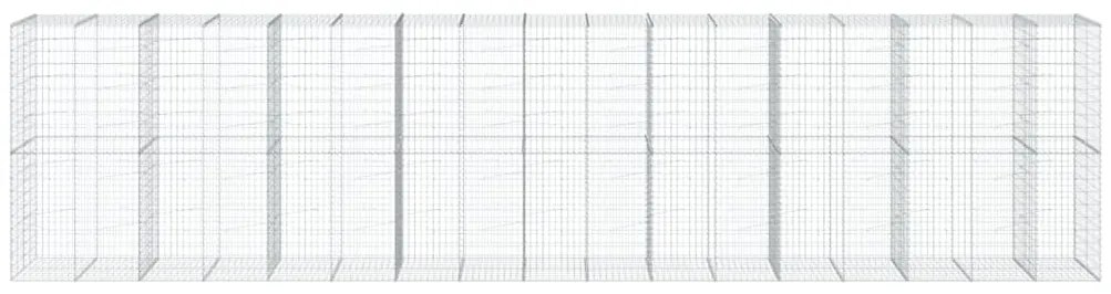 Cesto gabião com cobertura 850x100x200 cm ferro galvanizado