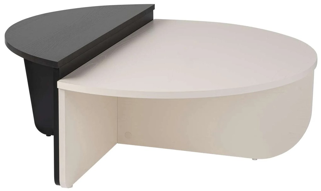Mesa de Centro Orion – Branco Madeira – 90x30x60 cm / Preto Madeira –
