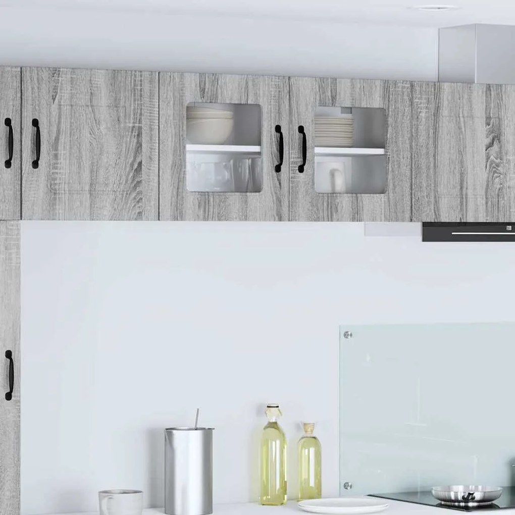 vidaXL Armário de Cozinha com prateleira Cinza Sonoma 80 x 31 x 40 cm