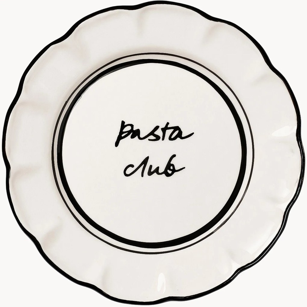 Prato de pequeno-almoço artesanal em cerâmica Bistro