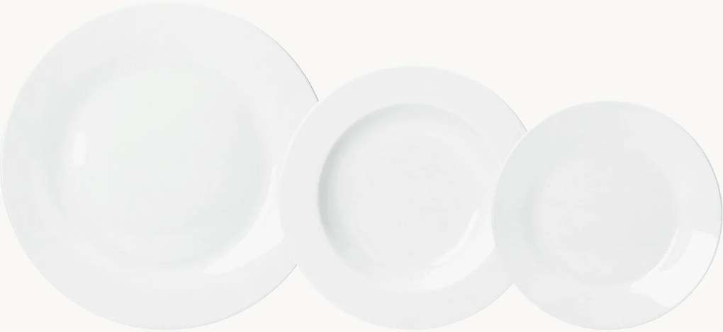 Conjunto de loiça em porcelana Olimpia, 6 pessoas, conjunto de 18
