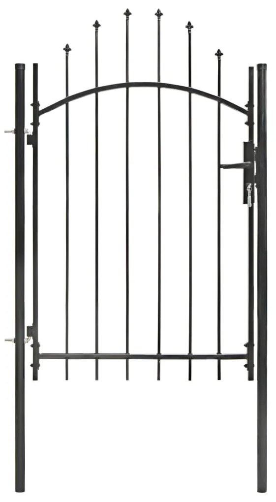 vidaXL Portão de jardim 1x2 m aço preto