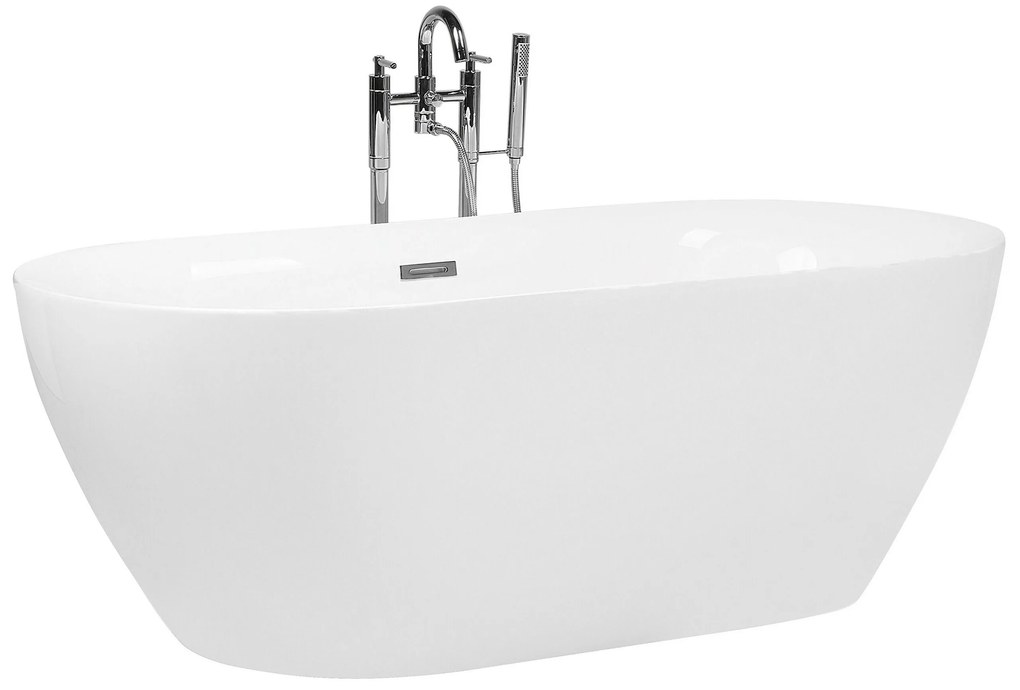 Banheira autónoma em acrílico branco 180 x 80 cm CARRERA Beliani