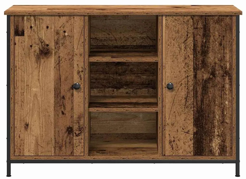 Buffet VidaXL de Madeira Antiga 100x35x70 cm em Madeira Ingeneriada e