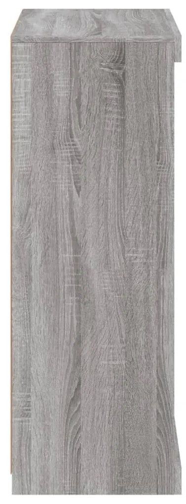 Aparador com luzes LED 60,5x37x100 cm cinzento sonoma