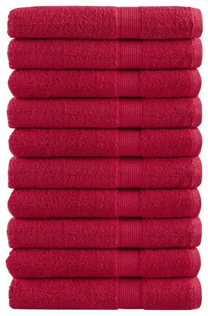 Toalhas de sauna premium SOLUND 10pcs 80x200cm 600gsm vermelho