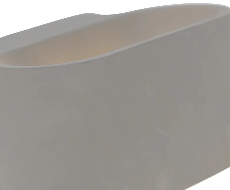 Candeeiro de parede oval inteligente concreto Incl. Zigbee G9 - Arles