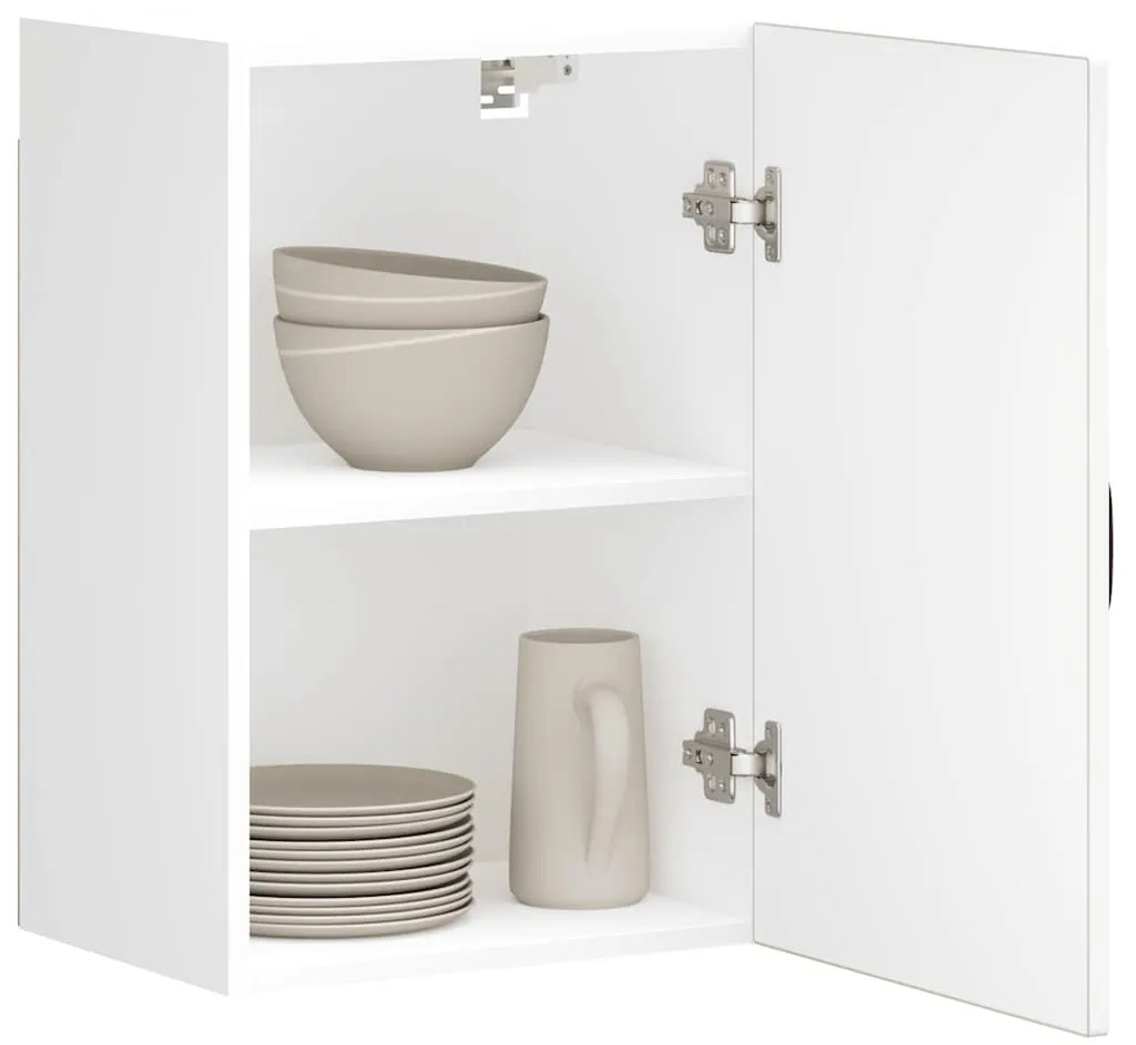 Armário de parede de cozinha Kalmar branco alto brilho