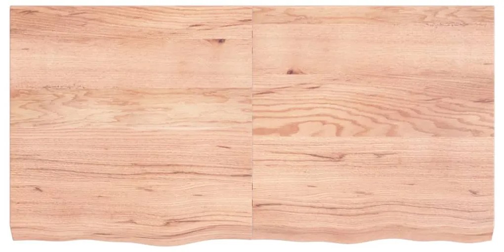 Tampo de mesa 120x60x(2-6) cm carvalho tratado castanho-claro