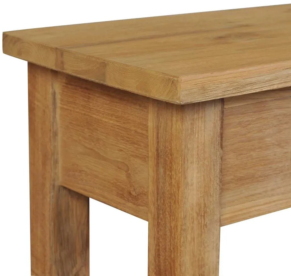 Mesa consola de teca maciça 120x30x80 cm