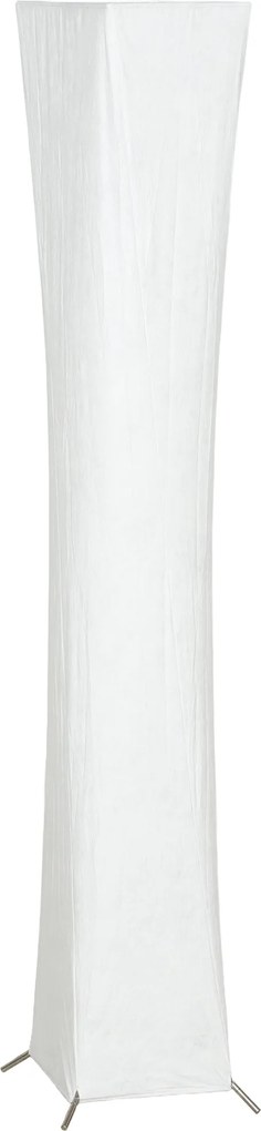 HOMCOM Luminária de pé com abajur efeito papel, interruptor de pé, 3 níveis de brilho, branco | Aosom Portugal