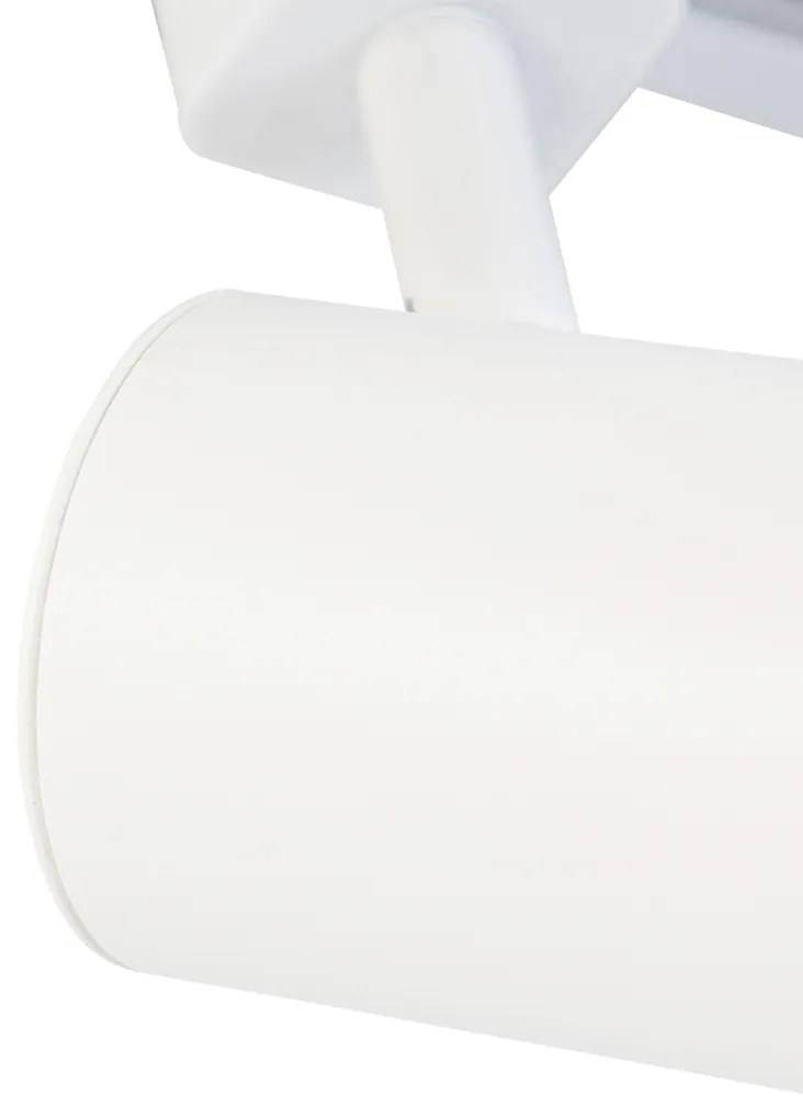 Sistema de calhas moderno branco 4 luzes monofásicas - Yade Moderno