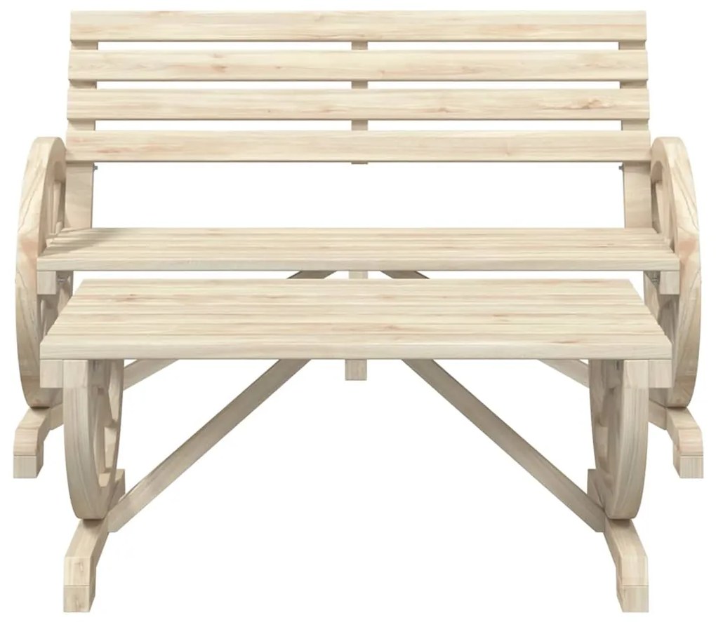 4 pcs conjunto lounge de jardim madeira de abeto maciça