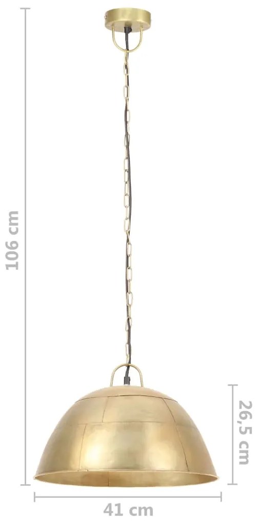 Candeeiro teto vintage indust. redondo 25 W 41 cm E27 bronze