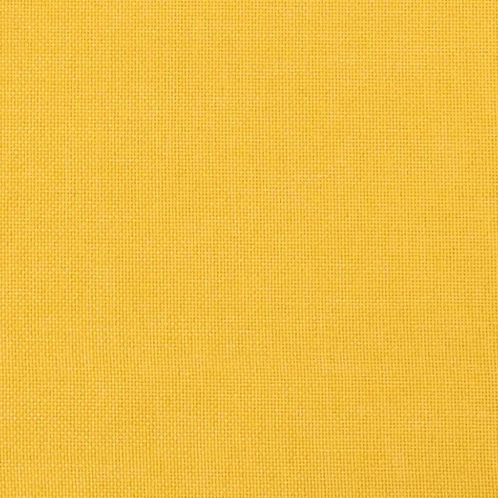 Apoio de pés 60x60x36 cm tecido amarelo mostarda