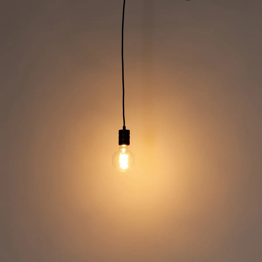 Candeeiro de suspensão com calha de suspensão bronze escuro - Cavalux Moderno