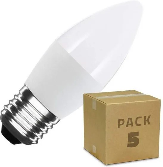 Lâmpada LED vela Ledkia C37  10 uds 5 W 400 Lm (Branco Neutro 4000K - 4500K)