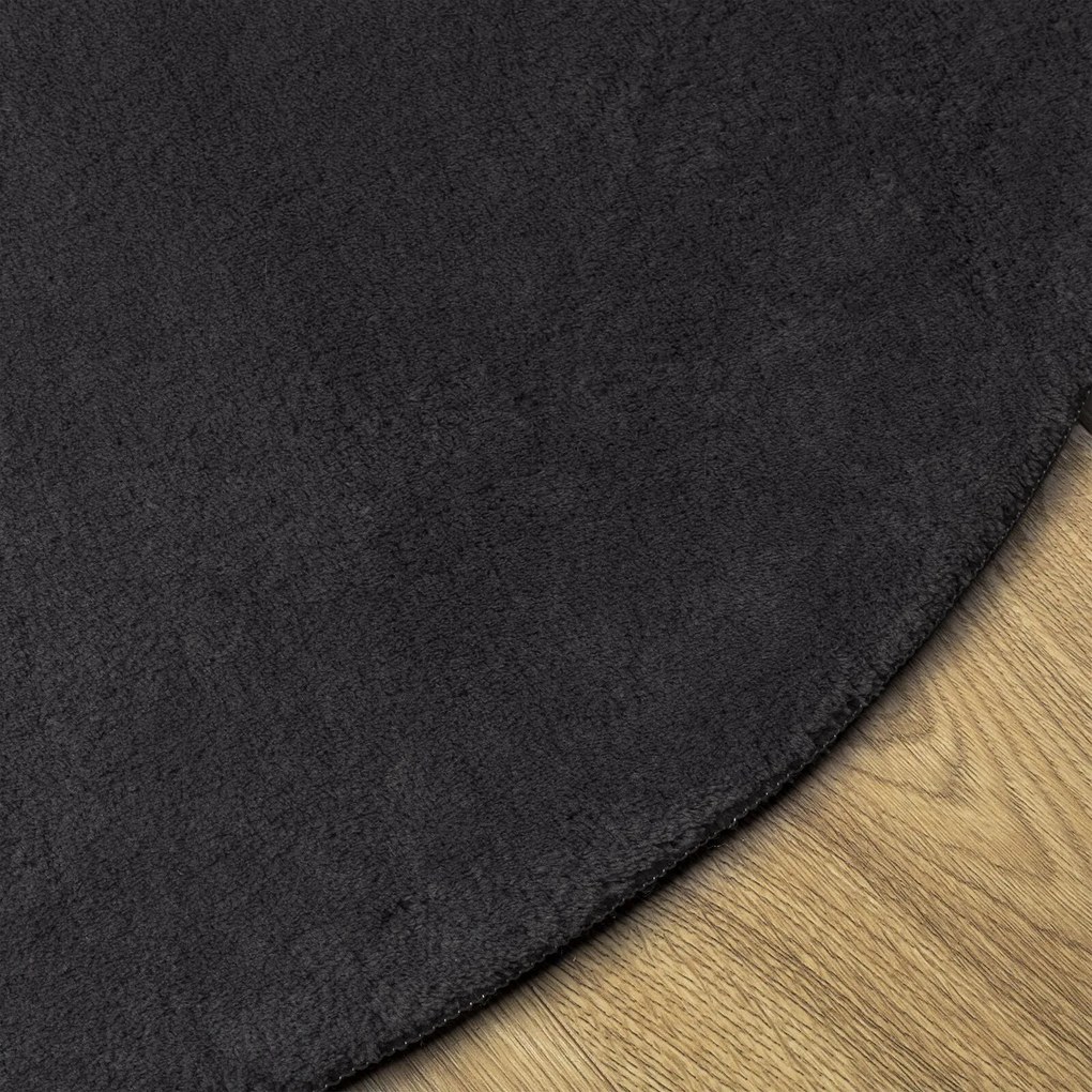 Tapete vidaXL "HUARTE" Preto 100x200 cm Oval