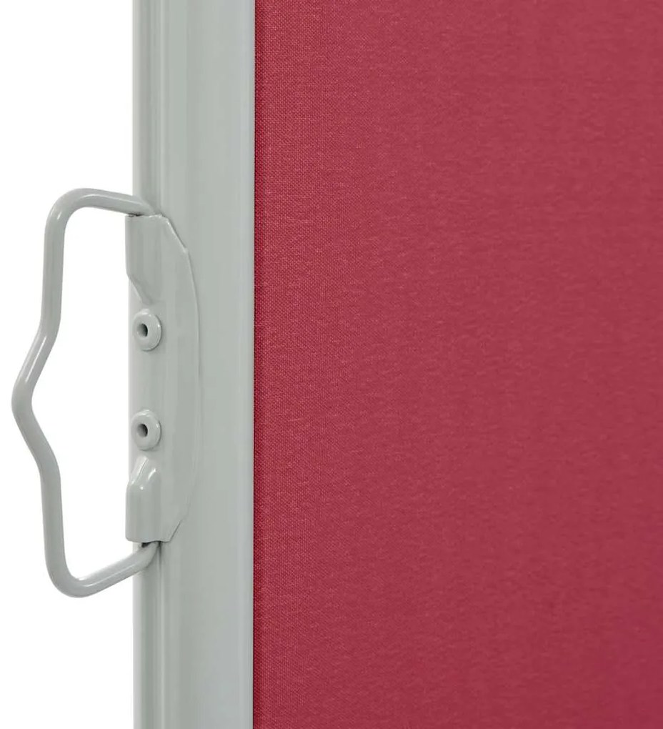 Toldo lateral retrátil para pátio 120x300 cm vermelho