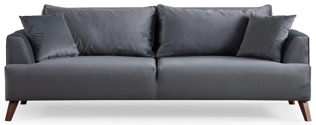 Sofá de 3 Lugares Buhara – Cinzento Escuro – 100x78x220 cm
