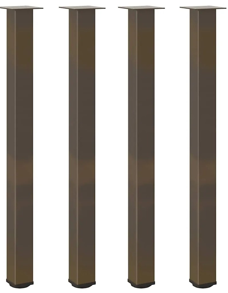 Pés para mesa de bar 4 peças aço natural 110-112 cm aço