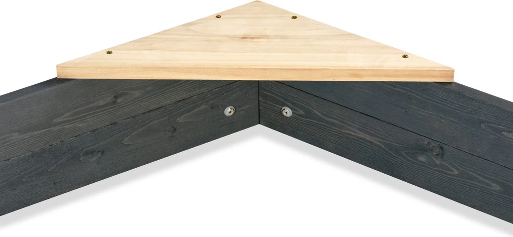 Caixa de areia para crianças hexagonal em madeira Aksent 160 x 140 cm Cinzenta