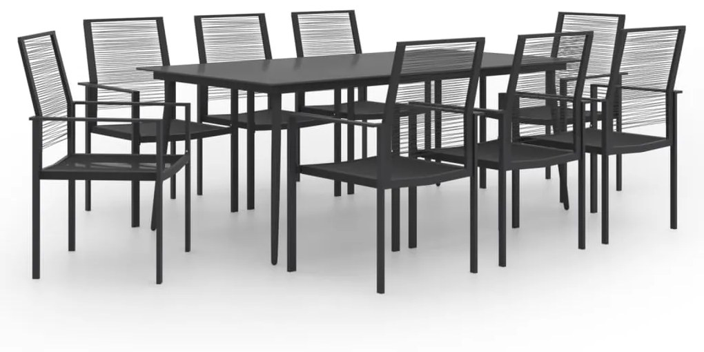 vidaXL 9 pcs conjunto de jantar para jardim