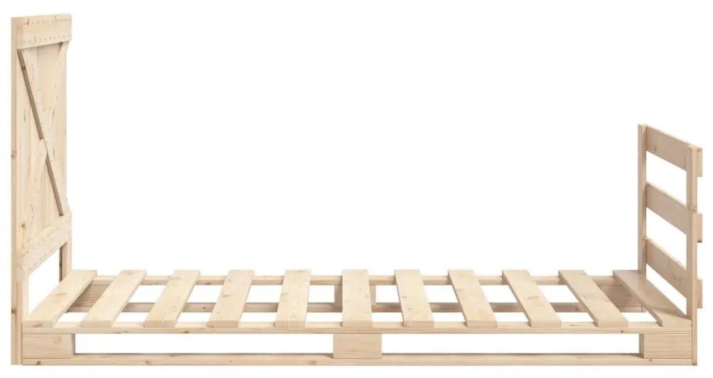 Estrutura de cama com cabeceira 90x200 cm pinho maciço