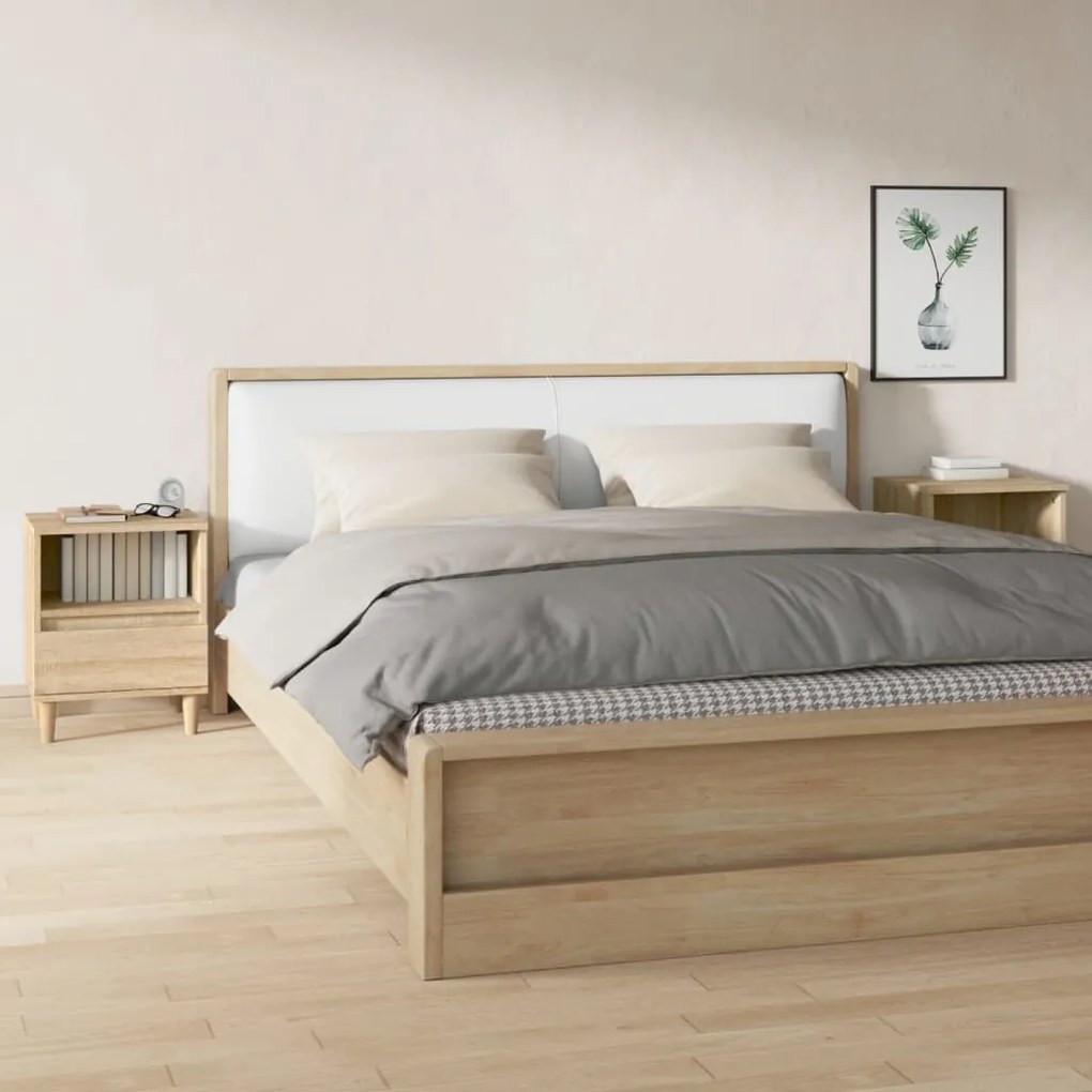 vidaXL Mesas de cabeceira 2 pcs 40x35x50 cm carvalho sonoma