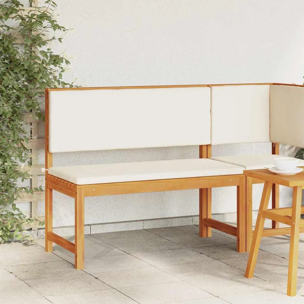 Banco de Jardim vidaXL com Almofadas 100x50x91 cm Madeira Maciça de Ac