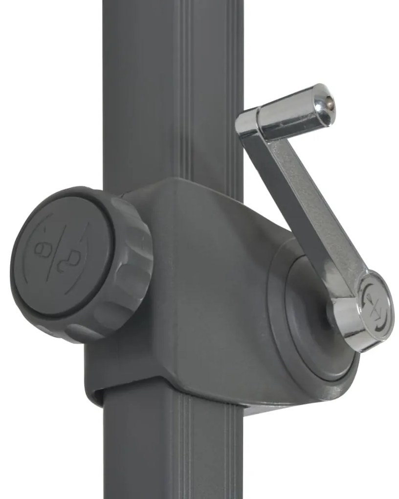 Guarda-sol jardim cantilever c/ poste alumínio 300 cm vermelho