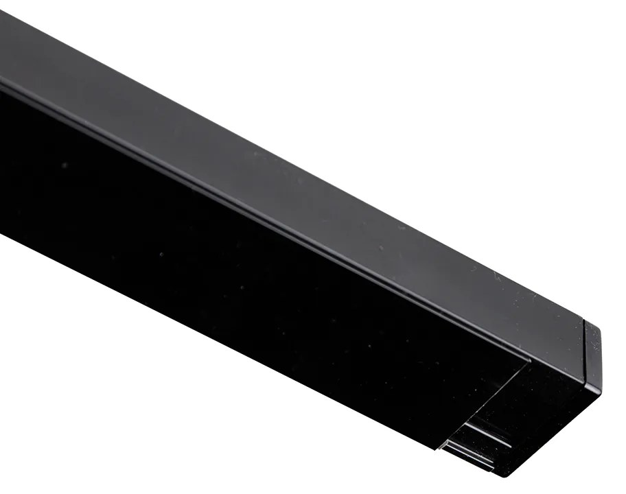 Sistema de calhas monofásico bronze escuro com 4 focos e fonte de alimentação quadrada - Jeana Moderno