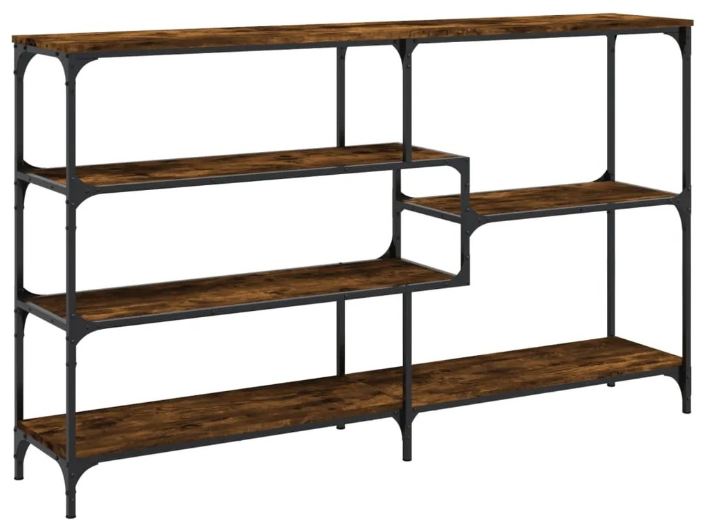Mesa consola 160x32x95 cm derivados de madeira carvalho fumado