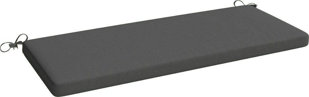 Outsunny Almofada para banco, almofada para banco de jardim exterior interior capa removível, 110 x 46 x 6,5 cm, cinza escuro | Aosom Portugal