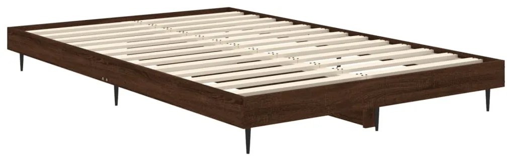 Estrutura cama s/ colchão derivados madeira carvalho castanho