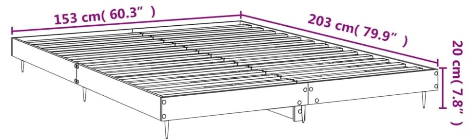 Estrutura de cama 150x200 cm derivados de madeira branco