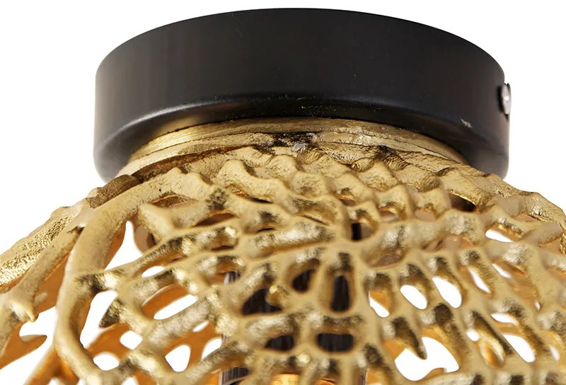 Candeeiro de teto Art Deco dourado - Maro Art Deco