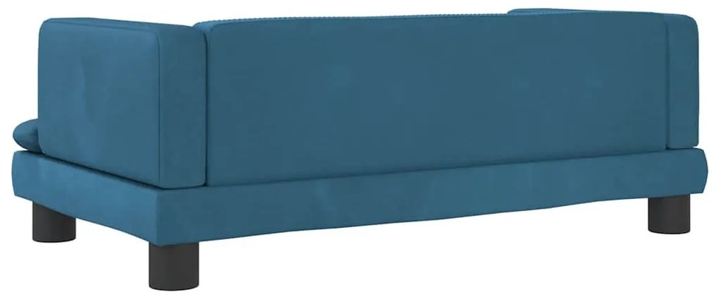 Cama para cães 80x45x30 cm veludo azul