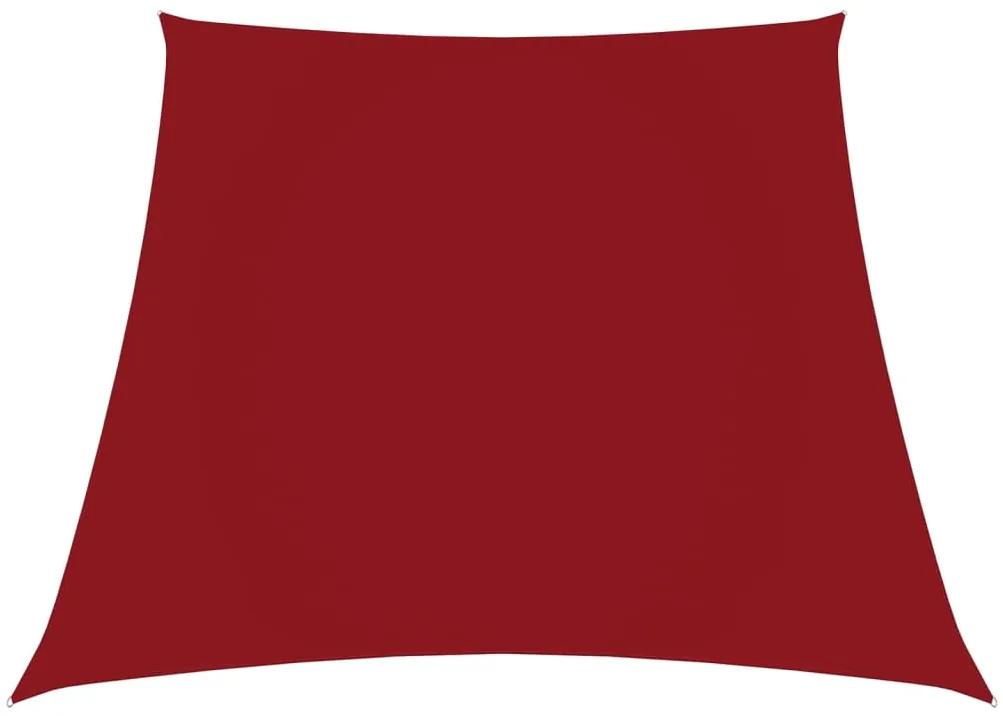Para-sol estilo vela tecido oxford trapézio 3/5x4 m vermelho