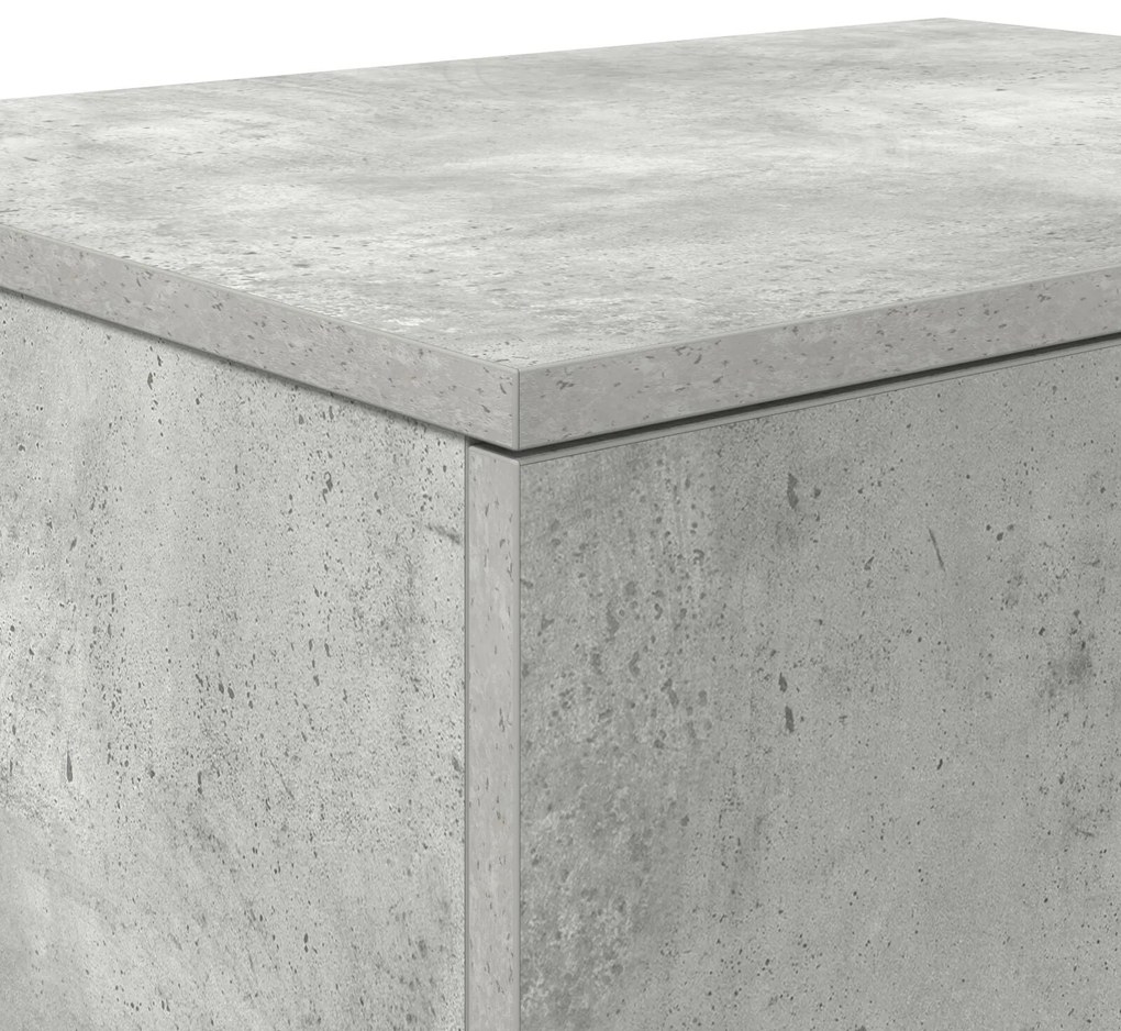 Armário de Armazenamento vidaXL Cinza Betão 103x41x40 cm em Madeira de