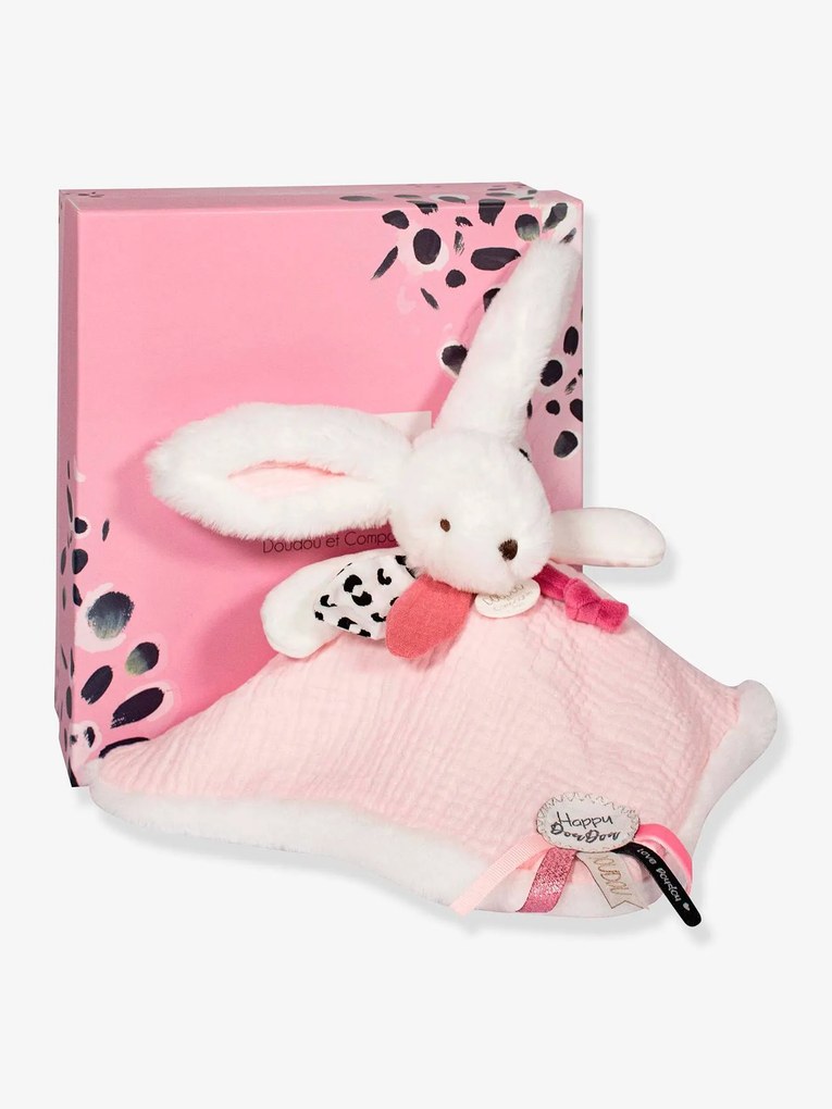 Boneco-doudou Happy, 25 cm - DOUDOU ET COMPAGNIE rosa
