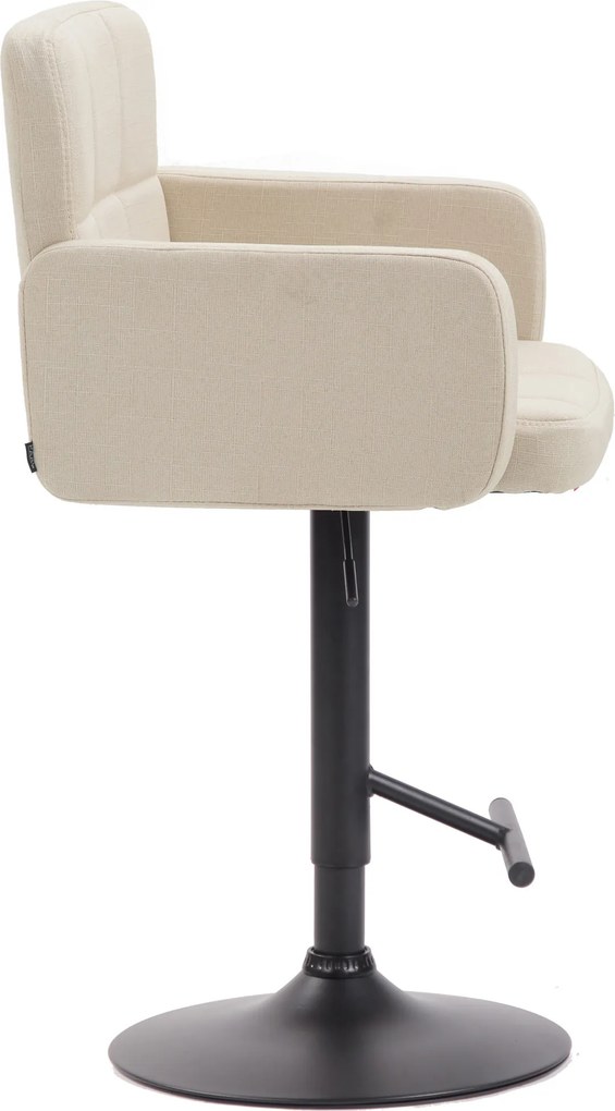 Banco de bar em tecido Creme