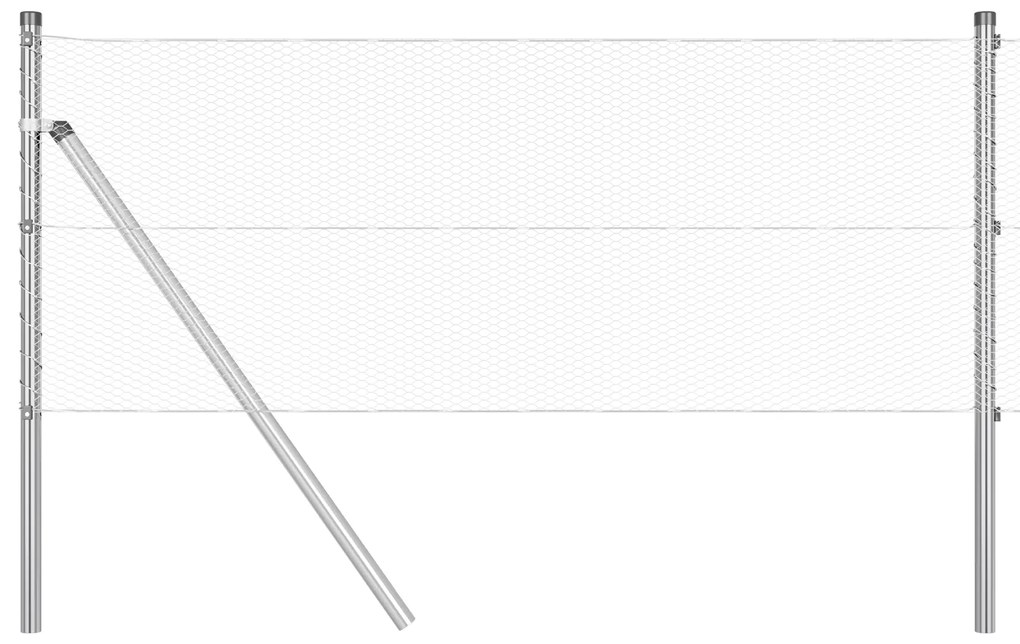 Cerca Hexagonal vidaXL 0,6x10 m Aço Galvanizado
