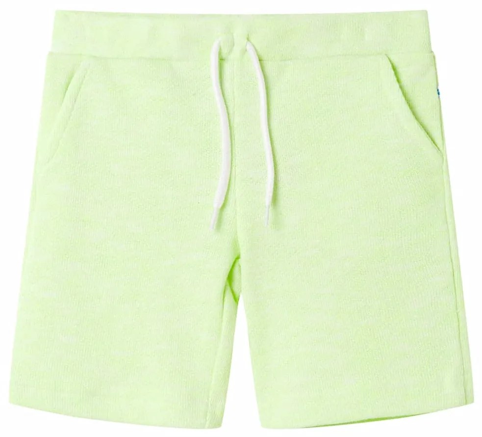 Calções de criança com cordão amarelo néon 140