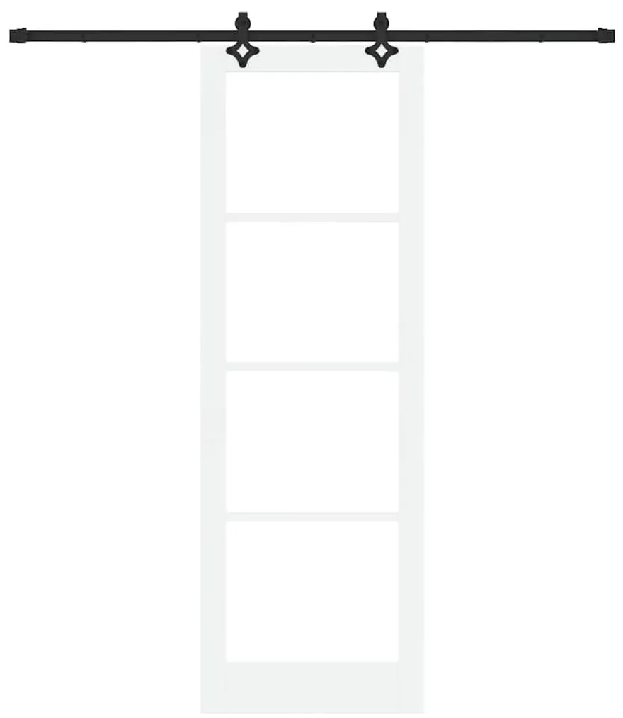 Porta Deslizante vidaXL com Conjunto de Hardware Branco 78x232 cm Made