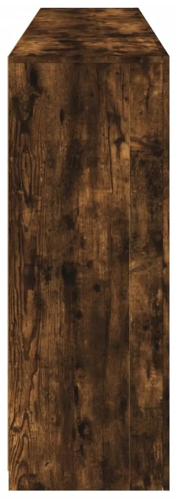 Aparador com luzes LED 181,5x37x100 cm carvalho fumado